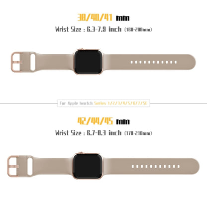 For Apple Watch Series 9 45mm Pin Buckle Silicone Watch Band(Milk Tea) - Watch Bands by buy2fix | Online Shopping UK | buy2fix