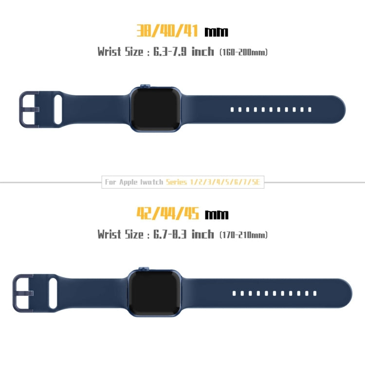 For Apple Watch SE 2023 44mm Pin Buckle Silicone Watch Band(Abyss Blue) - Watch Bands by buy2fix | Online Shopping UK | buy2fix