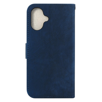 For iPhone 16 Little Tiger Embossed Leather Phone Case(Dark Blue) - iPhone 16 Cases by buy2fix | Online Shopping UK | buy2fix