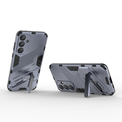 For Samsung Galaxy A55 5G Punk Armor 2 in 1 PC + TPU Shockproof Phone Case with Invisible Holder(Grey) - Galaxy Phone Cases by buy2fix | Online Shopping UK | buy2fix