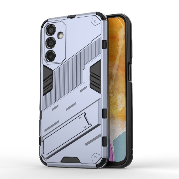 For Samsung Galaxy M15 5G Global Punk Armor 2 in 1 PC + TPU Shockproof Phone Case with Invisible Holder(Grey) - Galaxy Phone Cases by buy2fix | Online Shopping UK | buy2fix