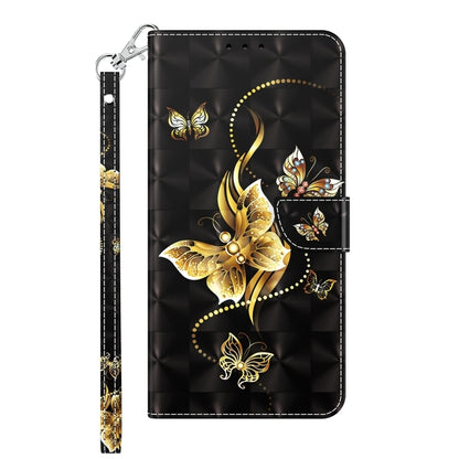 For Samsung Galaxy A05s 3D Painted Leather Phone Case(Golden Swallow Butterfly) - Galaxy Phone Cases by buy2fix | Online Shopping UK | buy2fix