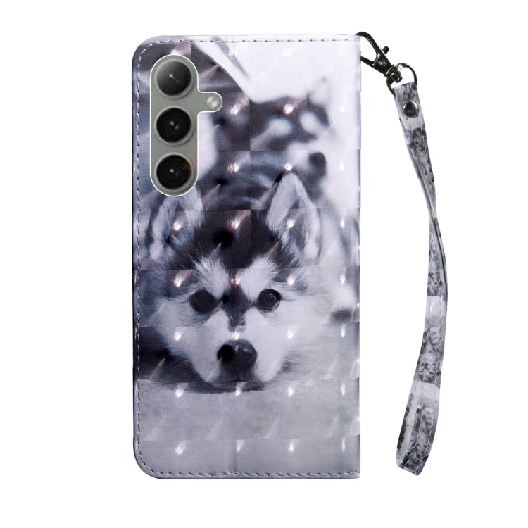 For Samsung Galaxy S24+ 5G 3D Painted Leather Phone Case(Husky) - Galaxy S24+ 5G Cases by buy2fix | Online Shopping UK | buy2fix