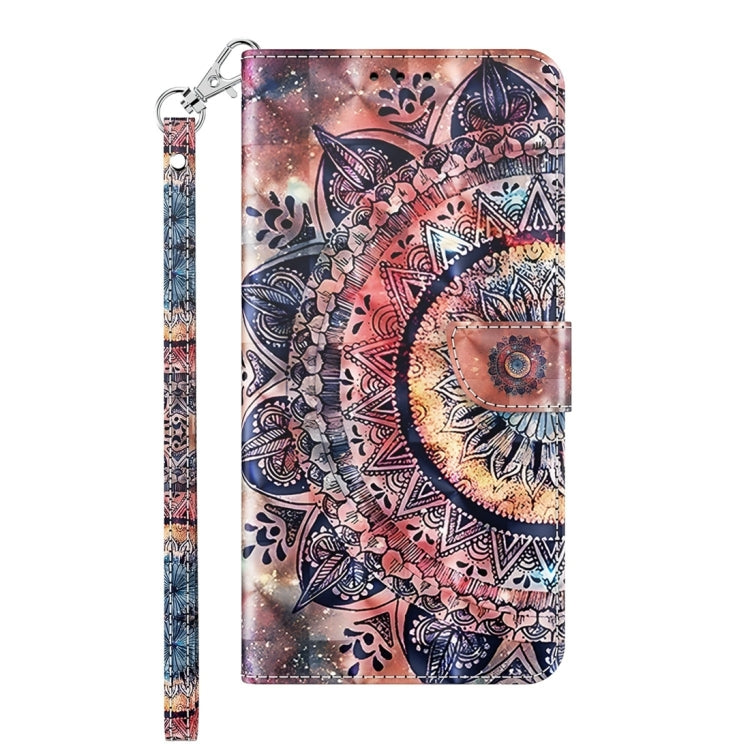 For Samsung Galaxy A55 5G 3D Painted Leather Phone Case(Colorful Mandala) - Galaxy Phone Cases by buy2fix | Online Shopping UK | buy2fix