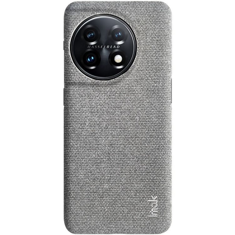 For OnePlus 11 5G imak Ruiyi Series Cloth Texture PU + PC Phone Case(Light Grey) - OnePlus Cases by imak | Online Shopping UK | buy2fix