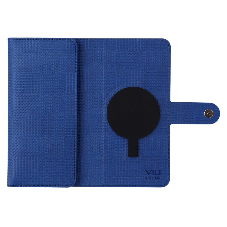 For iPhone 13 Pro Max ViLi GHB Series MagSafe Magnetic Zipper Leather Phone Case(Blue) - iPhone 13 Pro Max Cases by ViLi | Online Shopping UK | buy2fix