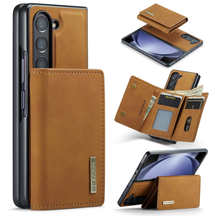 For Samsung Galaxy Z Fold5 DG.MING M1 Series 3-Fold Multi Card Wallet + Magnetic Phone Case(Brown) - Galaxy Z Fold5 Cases by DG.MING | Online Shopping UK | buy2fix