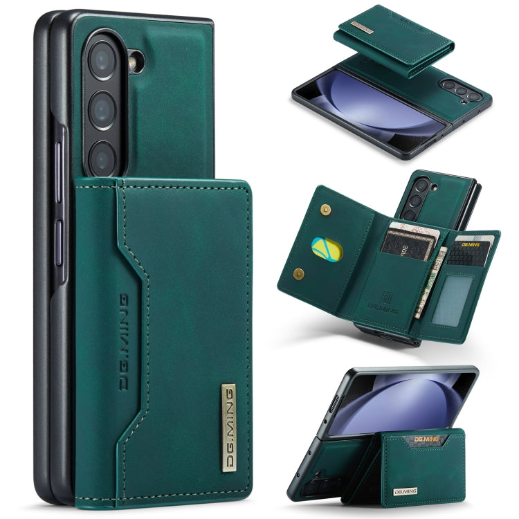 For Samsung Galaxy Z Fold5 DG.MING M2 Series 3-Fold Multi Card Bag + Magnetic Phone Case(Green) - Galaxy Z Fold5 Cases by DG.MING | Online Shopping UK | buy2fix