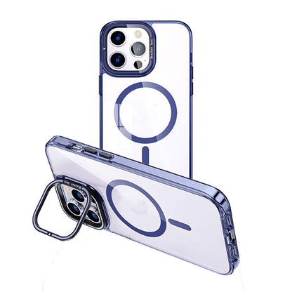 For iPhone 13 Pro MagSafe Magnetic Invisible Holder Transparent Phone Case(Blue) - iPhone 13 Pro Cases by buy2fix | Online Shopping UK | buy2fix