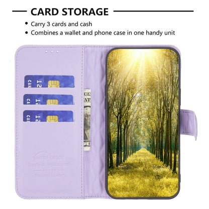 For Motorola Moto G34 5G Diamond Lattice Wallet Flip Leather Phone Case(Purple) - Motorola Cases by buy2fix | Online Shopping UK | buy2fix