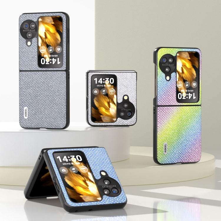 For OPPO Find N3 Flip ABEEL Diamond Black Edge Phone Case(Jewel Black) - Find N3 Flip Cases by buy2fix | Online Shopping UK | buy2fix