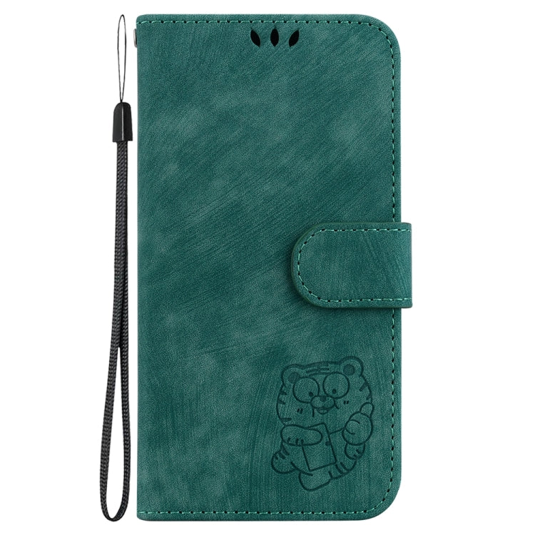 For OnePlus 13 Little Tiger Embossed Leather Phone Case(Green) - OnePlus Cases by buy2fix | Online Shopping UK | buy2fix