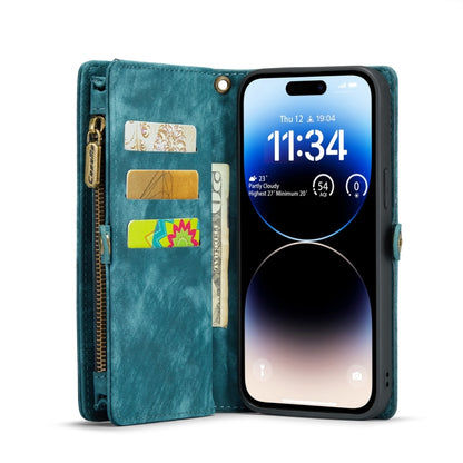 For iPhone 15 Pro Max CaseMe 008 Detachable Multifunctional Leather Phone Case(Blue) - iPhone 15 Pro Max Cases by CaseMe | Online Shopping UK | buy2fix