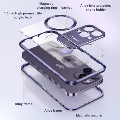 For iPhone 16 Pro Max Aromatherapy Holder Single-sided MagSafe Magnetic Phone Case(Black) - iPhone 16 Pro Max Cases by buy2fix | Online Shopping UK | buy2fix