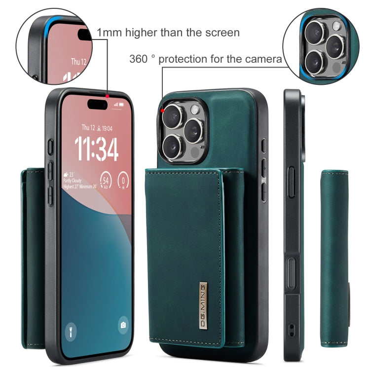 For iPhone 16 Pro Max DG.MING M1 Series 3-Fold Multi Card Wallet Leather Phone Case(Green) - iPhone 16 Pro Max Cases by DG.MING | Online Shopping UK | buy2fix