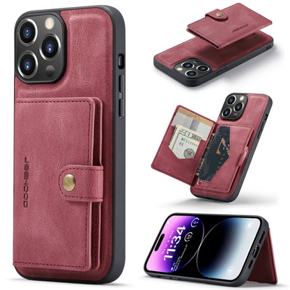 For iPhone 15 Pro Max JEEHOOD Retro Magnetic Detachable Leather Phone Case(Red) - iPhone 15 Pro Max Cases by JEEHOOD | Online Shopping UK | buy2fix