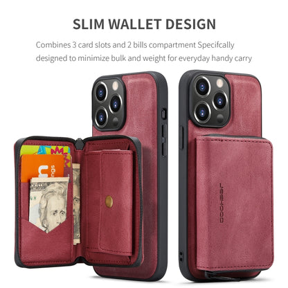 For iPhone 15 Pro Max JEEHOOD Magnetic Zipper Wallet Leather Phone Case(Red) - iPhone 15 Pro Max Cases by JEEHOOD | Online Shopping UK | buy2fix