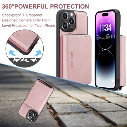 For iPhone 15 Pro Max JEEHOOD Magnetic Zipper Wallet Leather Phone Case(Pink) - iPhone 15 Pro Max Cases by JEEHOOD | Online Shopping UK | buy2fix