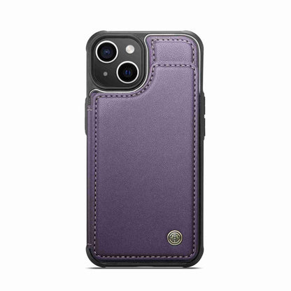 For iPhone 15 Plus CaseMe C22 Card Slots Holder RFID Anti-theft Phone Case(Purple) - iPhone 15 Plus Cases by CaseMe | Online Shopping UK | buy2fix