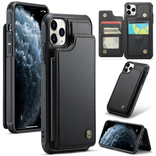 For iPhone 11 Pro CaseMe C22 Card Slots Holder RFID Anti-theft Phone Case(Black) - iPhone 11 Pro Cases by CaseMe | Online Shopping UK | buy2fix