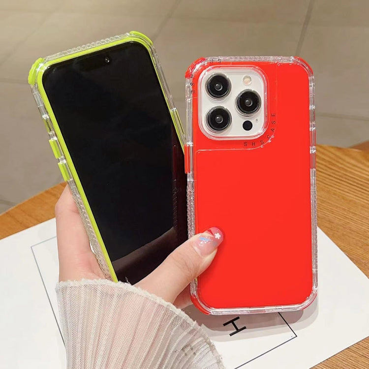 For iPhone 16 Plus Dreamland 3 in 1 Solid Color Transparent Frame PC + TPU Phone Case(Green) - iPhone 16 Plus Cases by buy2fix | Online Shopping UK | buy2fix