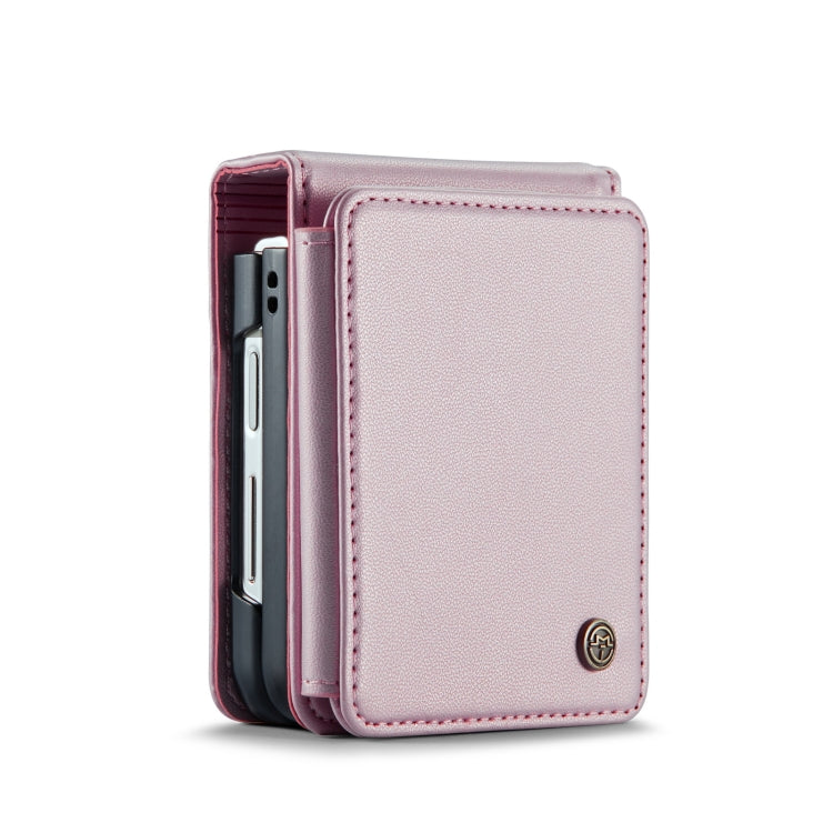 For Samsung Galaxy Z Flip3 5G CaseMe C22 PC+TPU Business Style RFID Anti-theft Leather Phone Case(Pink) - Galaxy Phone Cases by CaseMe | Online Shopping UK | buy2fix