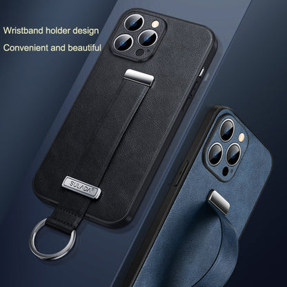 For iPhone 16 Pro SULADA Tide Cool Series PC + Leather Texture Skin Feel Phone Case(Blue) - iPhone 16 Pro Cases by SULADA | Online Shopping UK | buy2fix