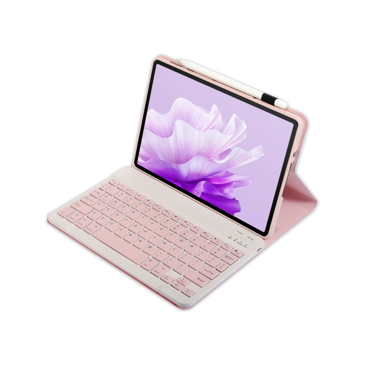 For Huawei MatePad Air 11.5 inch 2023 AH14 Lambskin Texture Ultra-thin Detachable Bluetooth Keyboard Leather Case(Pink) - Huawei Keyboard by buy2fix | Online Shopping UK | buy2fix