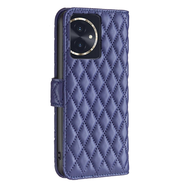 For Honor 100 Diamond Lattice Wallet Flip Leather Phone Case(Blue) - Honor Cases by buy2fix | Online Shopping UK | buy2fix