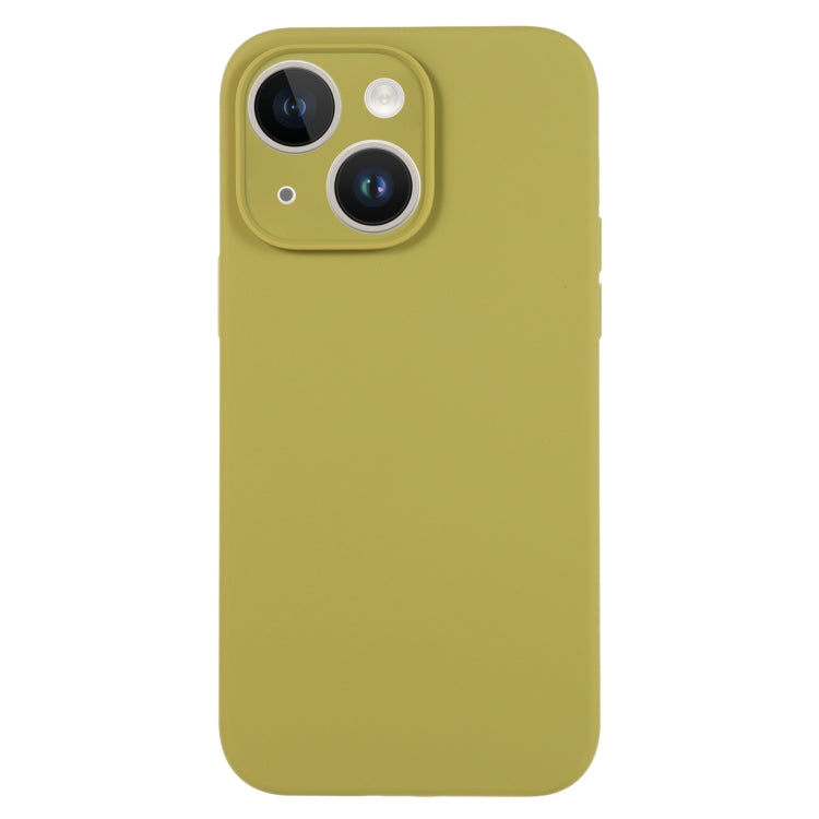 For iPhone 14 Pure Color Liquid Silicone Fine Pore Phone Case(Willow Green) - iPhone 14 Cases by buy2fix | Online Shopping UK | buy2fix