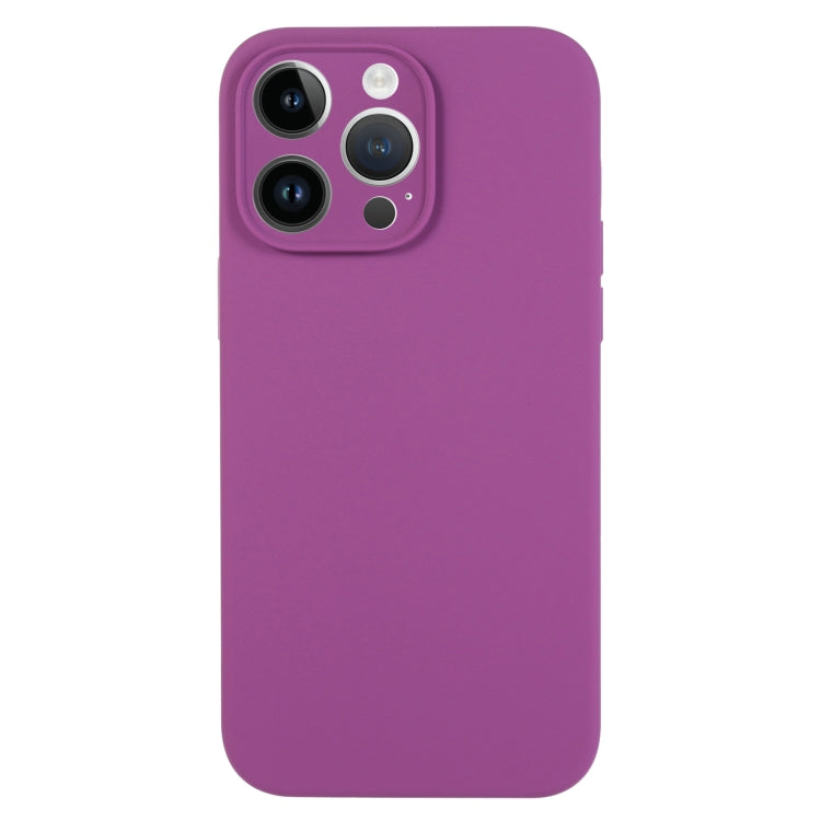 For iPhone 14 Pro Max Pure Color Liquid Silicone Fine Pore Phone Case(Grape Purple) - iPhone 14 Pro Max Cases by buy2fix | Online Shopping UK | buy2fix