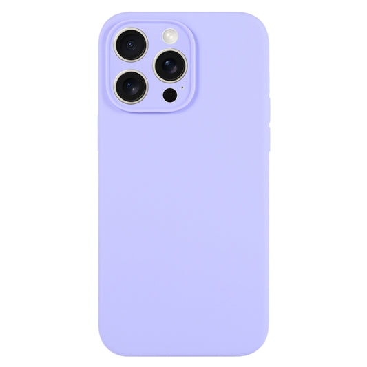 For iPhone 16 Pro Max Pure Color Liquid Silicone Fine Pore Phone Case(Light Purple) - iPhone 16 Pro Max Cases by buy2fix | Online Shopping UK | buy2fix