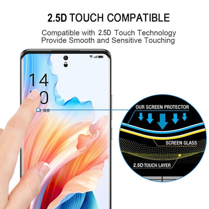 For OPPO A2 Pro 9H HD 3D Curved Edge Tempered Glass Film(Black) - A2 Pro Tempered Glass by buy2fix | Online Shopping UK | buy2fix