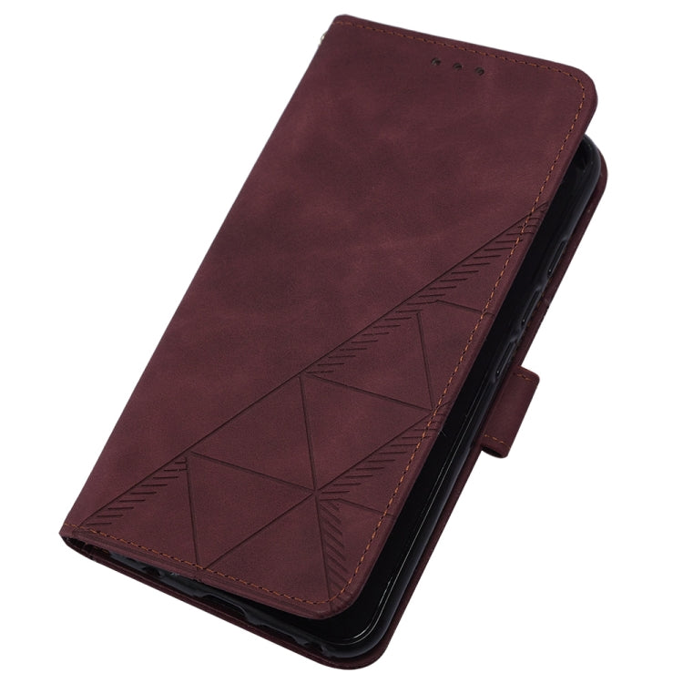 For Motorola Moto G Stylus 5G 2024 Crossbody 3D Embossed Flip Leather Phone Case(Wine Red) - Motorola Cases by buy2fix | Online Shopping UK | buy2fix