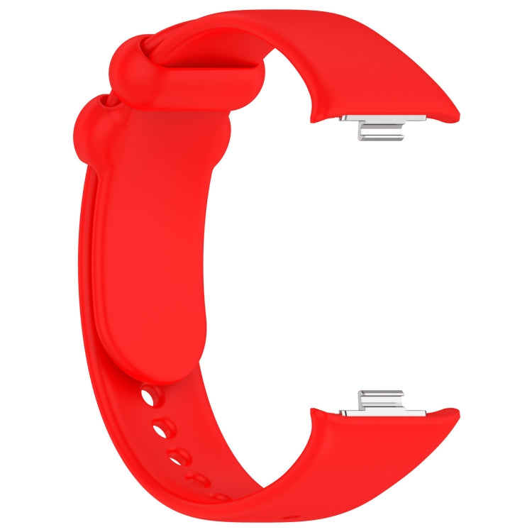 For Xiaomi Mi Band 8 Pro Solid Color Black Buckle Silicone Watch Band(Red) - Watch Bands by buy2fix | Online Shopping UK | buy2fix