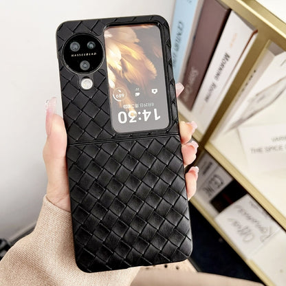 For OPPO Find N3 Flip Woven Texture Shockproof Phone Case(Black) - Find N3 Flip Cases by buy2fix | Online Shopping UK | buy2fix