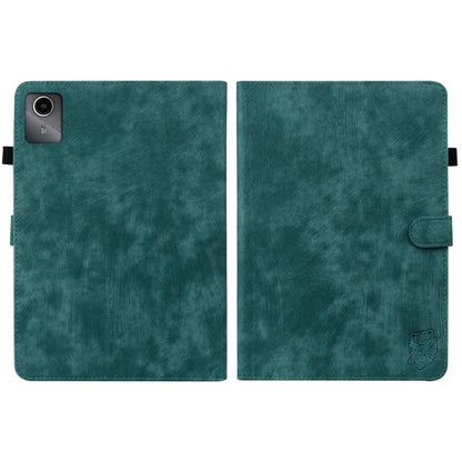 For Lenovo Tab M11/Xiaoxin Pad 11 2024 Tiger Pattern Flip Leather Tablet Case(Dark Green) - Lenovo by buy2fix | Online Shopping UK | buy2fix