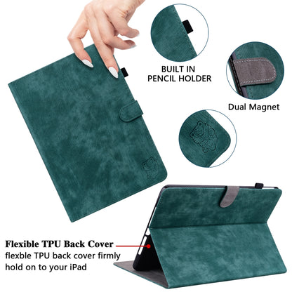 For Lenovo Tab M11/Xiaoxin Pad 11 2024 Tiger Pattern Flip Leather Tablet Case(Dark Green) - Lenovo by buy2fix | Online Shopping UK | buy2fix