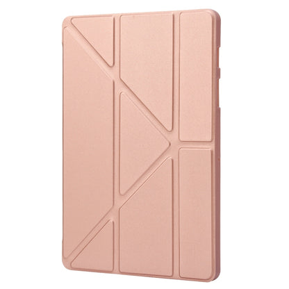 For Samsung Galaxy Tab S9 Deformation Silicone Leather Tablet Case(Rose Gold) - Galaxy Tab S9 Cases by buy2fix | Online Shopping UK | buy2fix