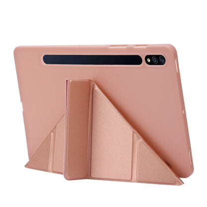 For Samsung Galaxy Tab S9 Deformation Silicone Leather Tablet Case(Lavender) - Galaxy Tab S9 Cases by buy2fix | Online Shopping UK | buy2fix