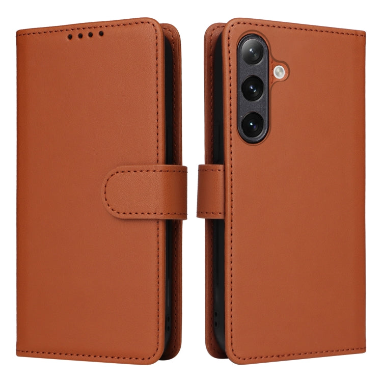 For Samsung Galaxy S24 5G BETOPNICE BN-005 2 in 1 Detachable Imitate Genuine Leather Phone Case(Brown) - Galaxy S24 5G Cases by BETOPNICE | Online Shopping UK | buy2fix