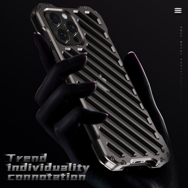 For iPhone 15 Plus R-JUST Breathable Armor Phone Case(Space Grey) - iPhone 15 Plus Cases by R-JUST | Online Shopping UK | buy2fix