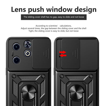 For Infinix Hot 40i / Smart 8 Sliding Camera Cover Design TPU+PC Phone Case(Black) - Infinix Cases by buy2fix | Online Shopping UK | buy2fix