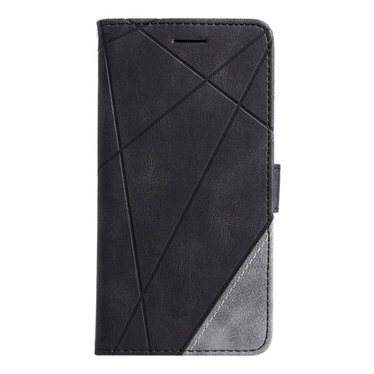 For iPhone 16 Pro Max Skin Feel Splicing Leather Phone Case(Black) - iPhone 16 Pro Max Cases by buy2fix | Online Shopping UK | buy2fix