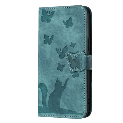For Xiaomi 14 Pro Butterfly Cat Embossing Flip Leather Phone Case(Wathet) - 14 Pro Cases by buy2fix | Online Shopping UK | buy2fix