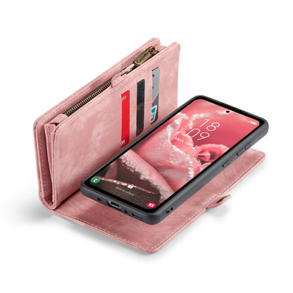 For Samsung Galaxy A35 5G CaseMe 008 Multifunctional Zipper Wallet Leather Phone Case with Lanyard(Pink) - Galaxy Phone Cases by CaseMe | Online Shopping UK | buy2fix