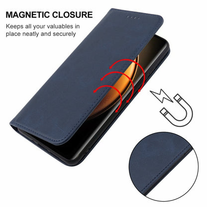 For vivo X100 Magnetic Closure Leather Phone Case(Blue) - X100 Cases by buy2fix | Online Shopping UK | buy2fix
