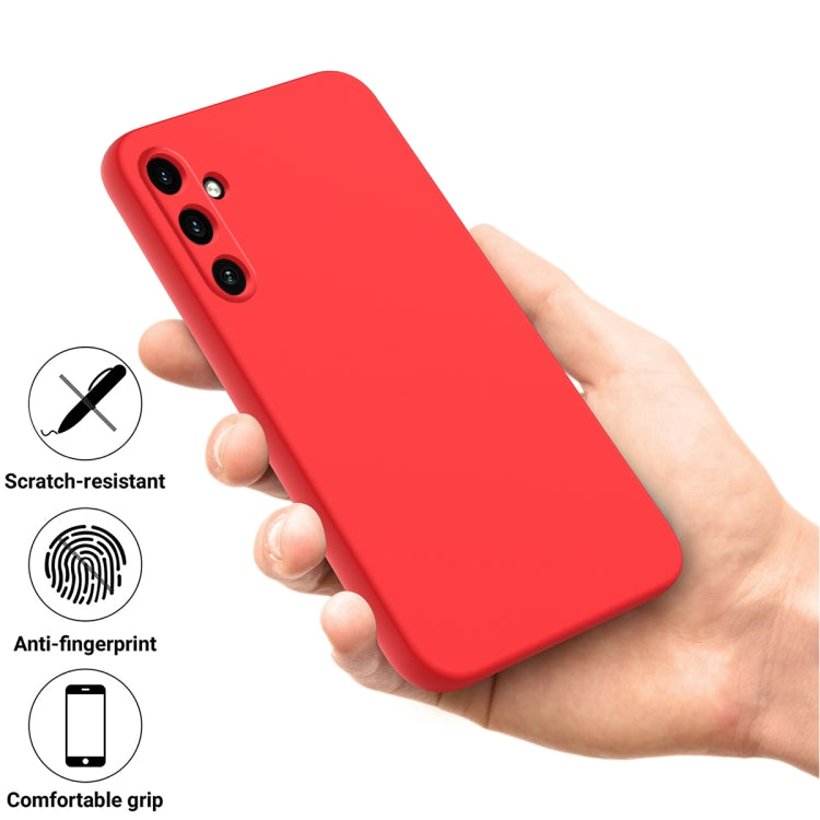 For Samsung Galaxy A15 4G / A15 5G Pure Color Liquid Silicone Shockproof Full Coverage Phone Case(Red) - Galaxy Phone Cases by buy2fix | Online Shopping UK | buy2fix