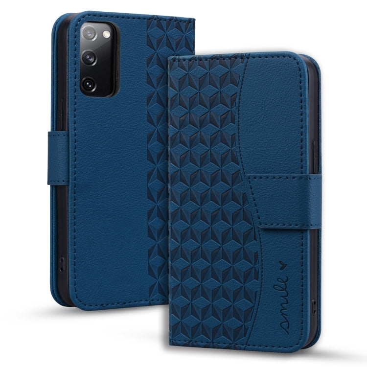 For Samsung Galaxy S20 FE 5G Diamond Buckle Leather Phone Case with Lanyard(Royal Blue) - Galaxy S20 FE Cases by buy2fix | Online Shopping UK | buy2fix