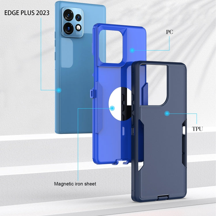 For Motorola Moto G 5G 2024 / G Play 5G 2024 2 in 1 Magnetic PC + TPU Phone Case(Royal Blue+Dark Blue) - Motorola Cases by buy2fix | Online Shopping UK | buy2fix